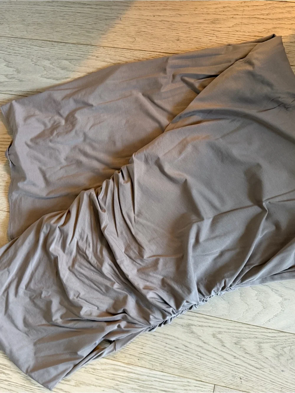 Abercrombie & Fitch Taupe Square-Neck Maxi Dress
